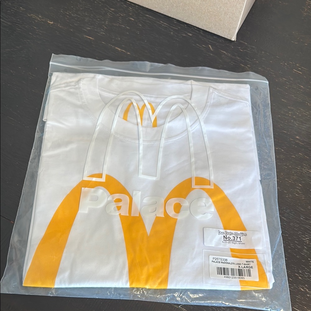 Palace White Tee with Bold Yellow Arches
